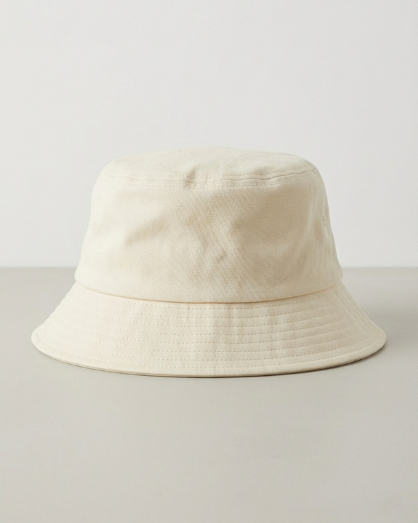 AyuboOne Bucket Hat | Minimalist Cream Cotton